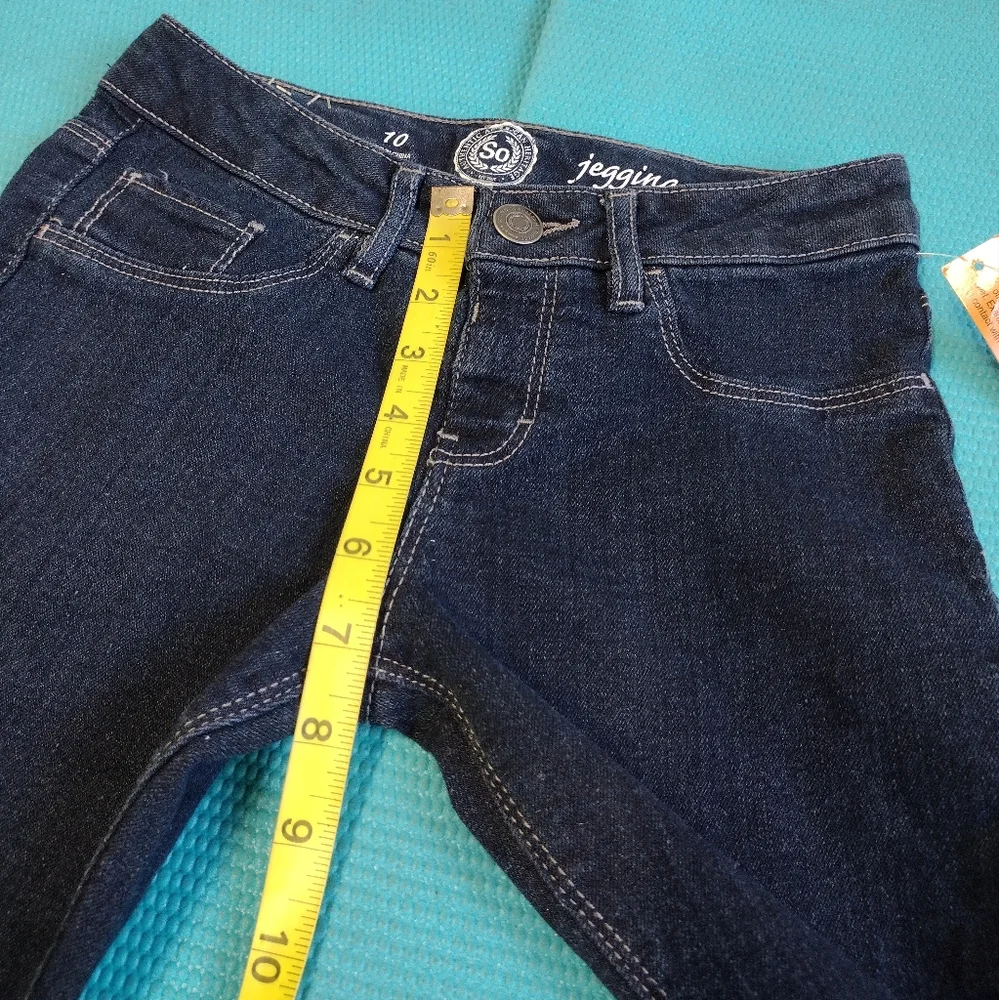 So Jegging Girl's Pull On Blue Skinny Jegging Size 10